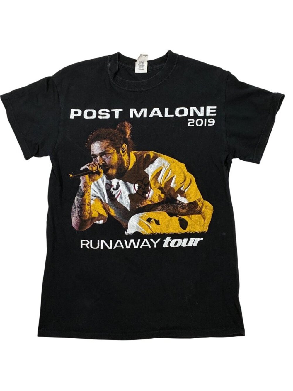 Post Malone 2019 Runaway Tour Black Graphic T-Shirt band Tee Size S